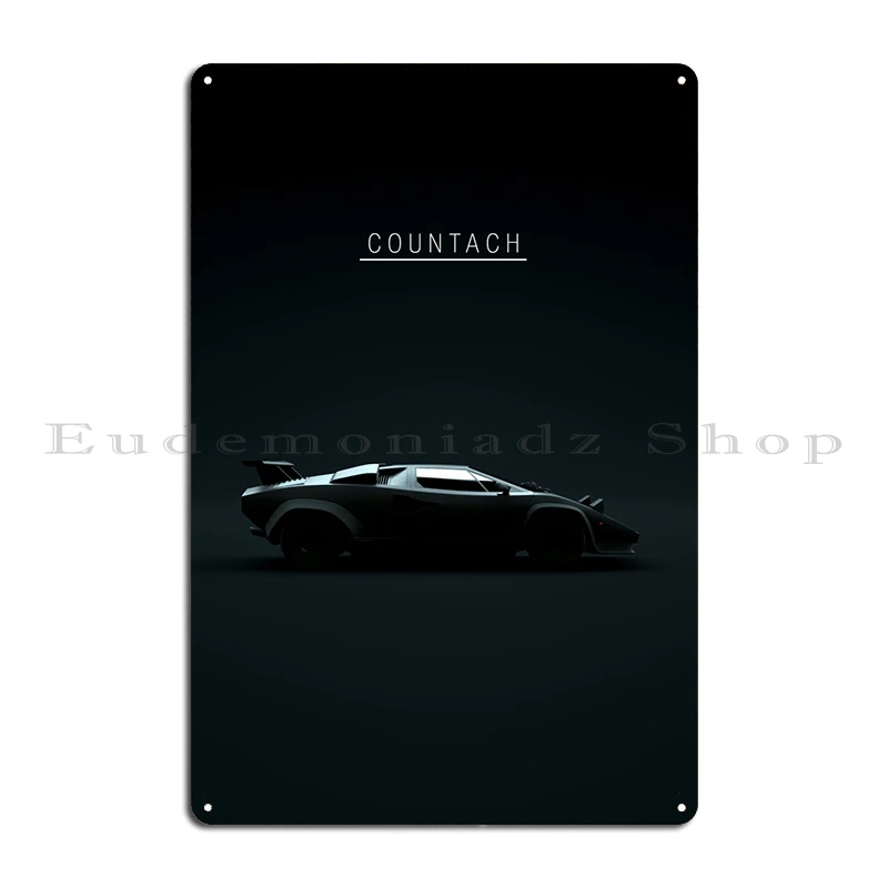 1988 Countach Lp5000 Qv Metal Signs Customize Wall Cave Wall Pub Mural Character Tin Sign Poster