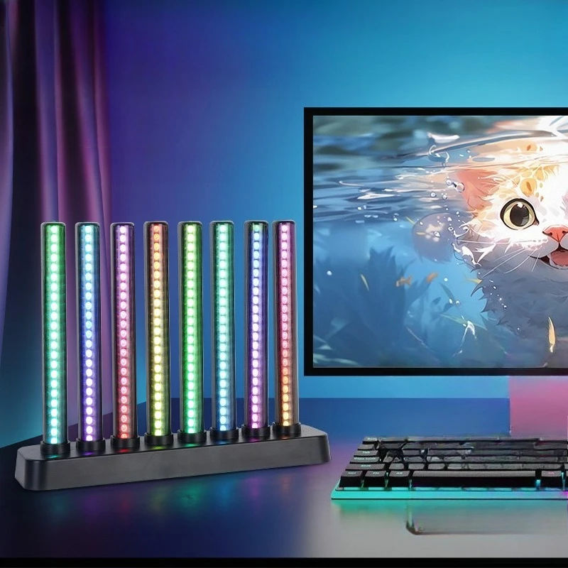 

Strip RGB desktop ambient light, smart ABS music rhythm e-sports bedroom desktop ambient light