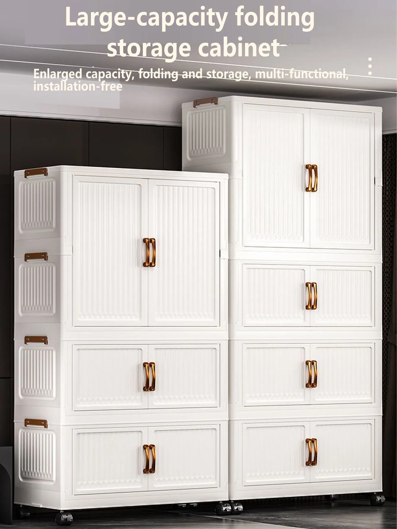 Installation Free Baby Wardrobe Foldableing Storage Cabinet Multi Layer Children's Small Wardrobe Home Clothes Storage Box Stora