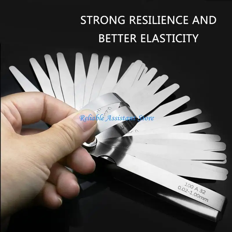 

N58C Stainless Steel Feelers Gauges Standard Offset Valves Thickness Gauges Tool for Measuring Gaps Width Thickness Woodworking
