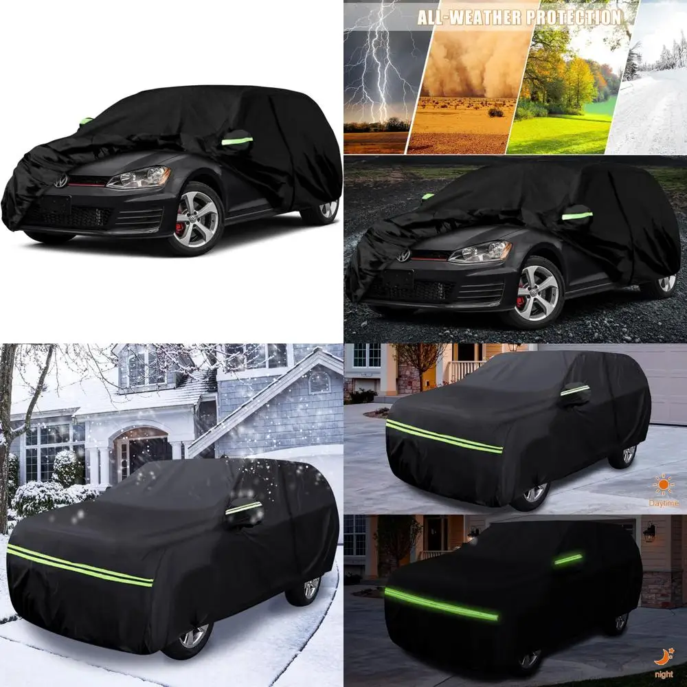 

All-Weather Custom-Fit Car Cover for 2003-2025 Golf Models with Zippered Door and Windproof Band