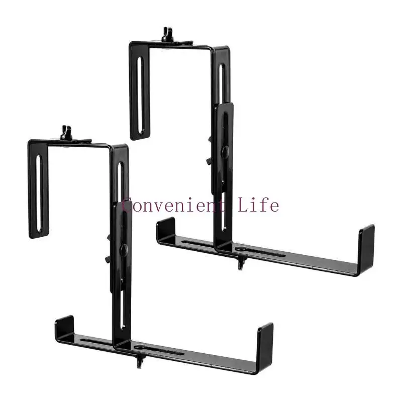

L1EE 2Pcs Adjustable Planter Box Brackets for Window Boxes Planters Hanging Flower Box Holders Wall Mount Holder for Window