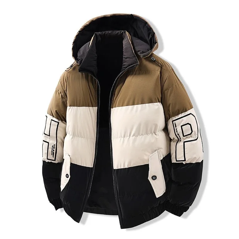 

Winter Fashion Trend Sports Thickened Warm Hooded Cotton-Padded Jacket For Men Loose and Comfortable Plus Size High Quality Coat