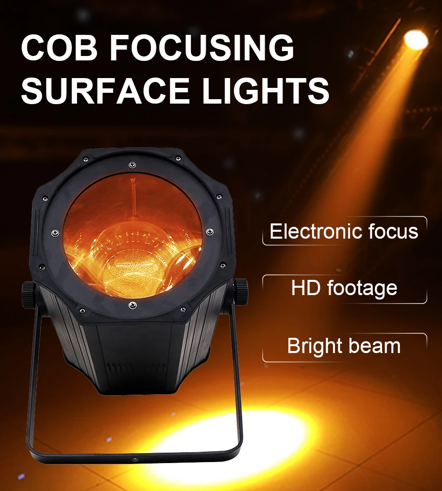 LED PAR-Scheinwerfer COB 200W Linear Zoom Spotlights Wash Lights mit Flügeln Warmweiß (3000K) & Kaltweiß (5700K) Bühnenlicht DMX – Detail 1