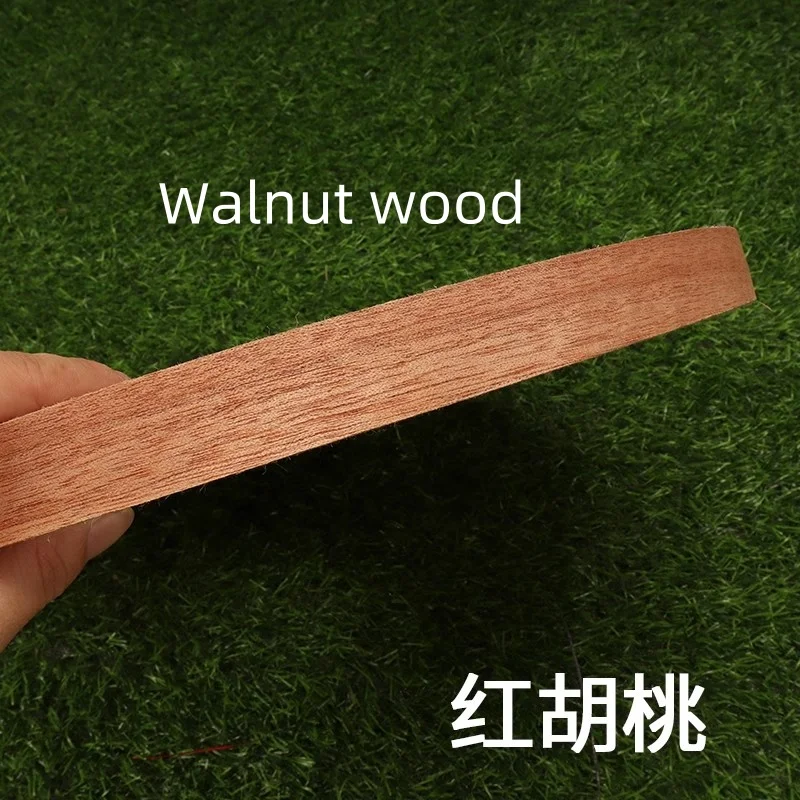 2x2500cm T0.5mmWood Veneer Roll Natural edge banding with red oak, Sabri black walnut, maple wood veneer edge banding image 4