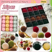 6CM Christmas Ball Decoration 16PC Colorful Christmas Ball Christmas Tree Hanging Ball Christmas Party Scene Decoration