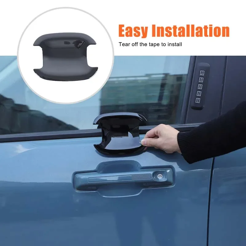 

ABS Black For Ford Maverick 2022-2025+ Car Exterior Door Handle Bowl Decorative Sticker Car Exterior Protection Accessories