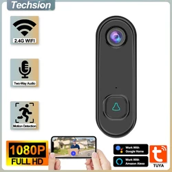 TUYA Video Doorbell Outdoor WIFI 1080P HD Phone Door Bell Camera IR Night Vision Security Video Intercom AC USB Power Smart Home