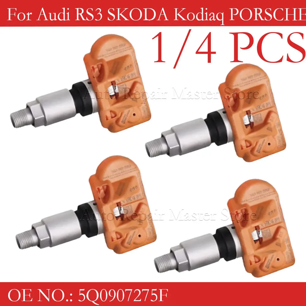 1/4PCS 5Q0907275F Tire Pressure Sensor for Audi A3 A4 A5 Q3 Q4 Q5 RS3 RS4 RS5 for PORSCHE 718 911 VW Golf Magotan Jetta 433MHz