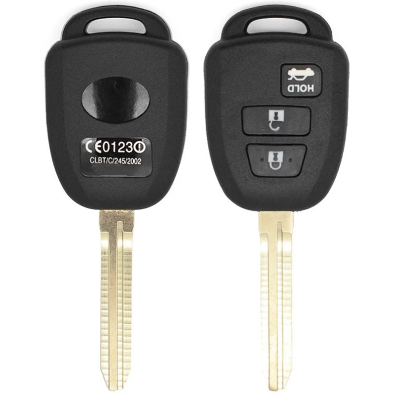 

XIEAILI OEM 10 шт., 3 кнопки, сменный чехол для ключей, транспондер, корпус дистанционного ключа для Toyota Camry Corolla RAV4 2012-2017