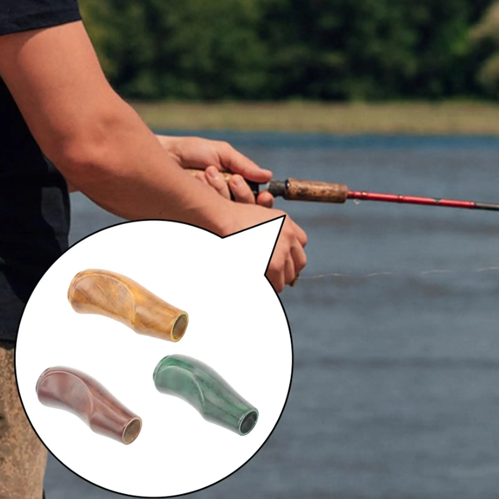 

Rod Handle Comfortable Grip Ergonomic Replacement Repair Part Wood Handle