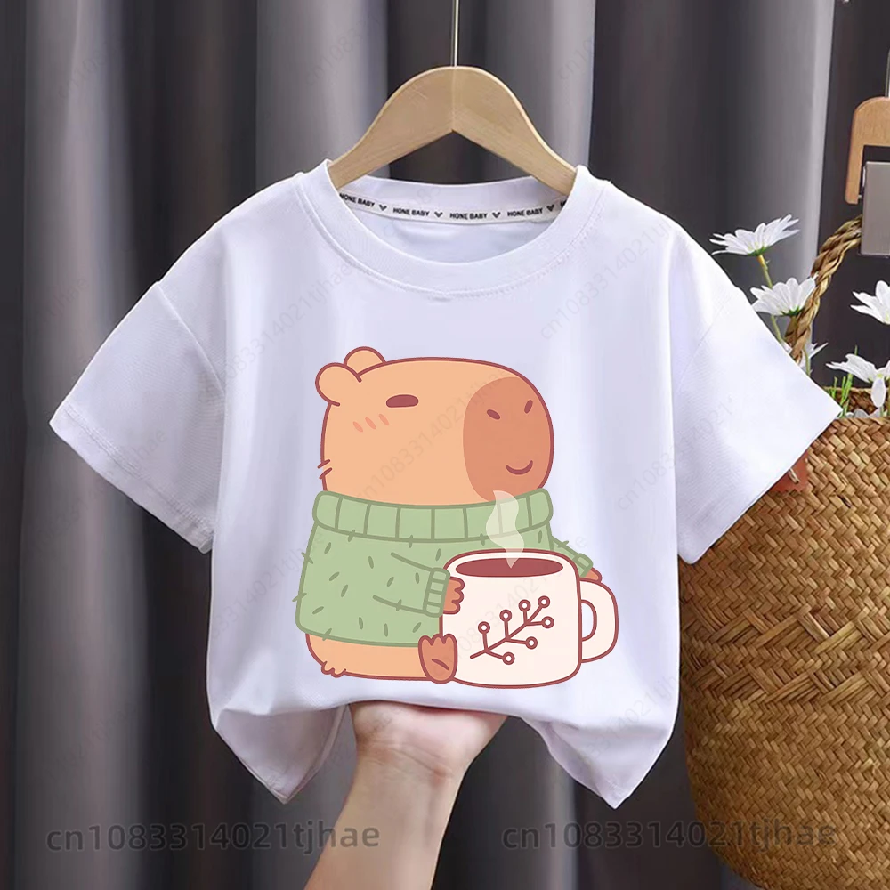 

Cute Cartoon Capybara Kids T Shirts for Babys Cosplay Costume T-shirts for Baby T-Shirt for Boys Tshirts for Girl Tops