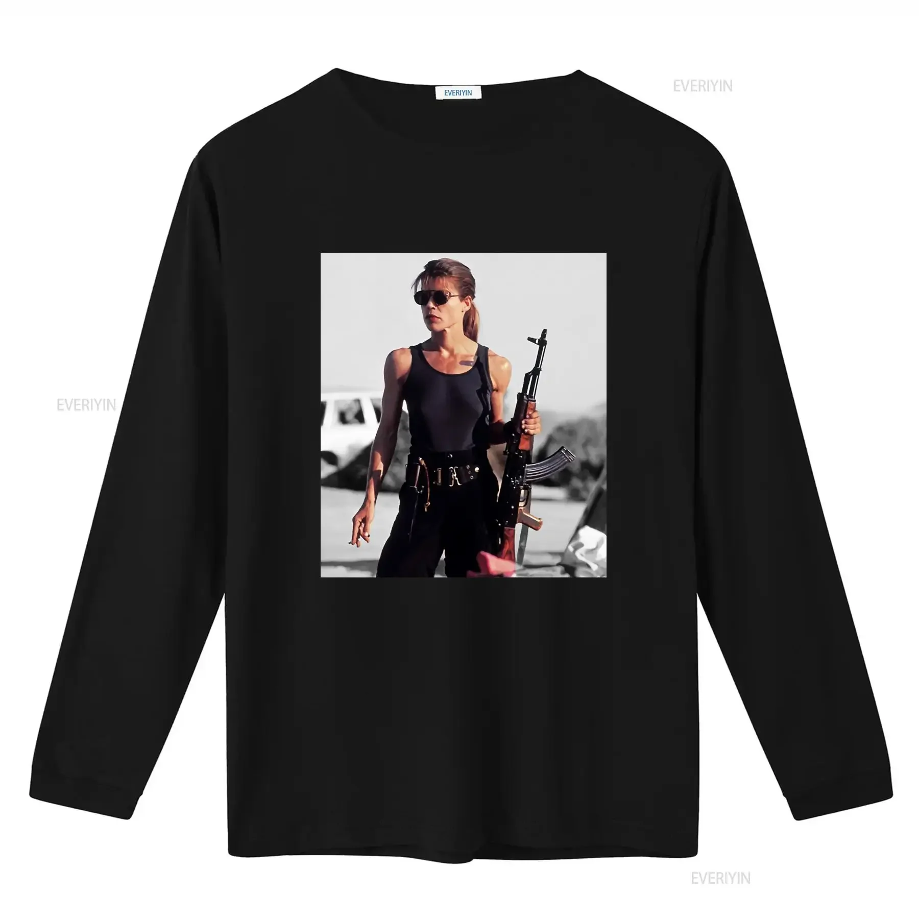 Sarah Connor Terminator 2 T2 Movie Inspired Men's T Shirt Retro Sci Fi Action Design Perfect for Fans Comfortable Cotton Blend