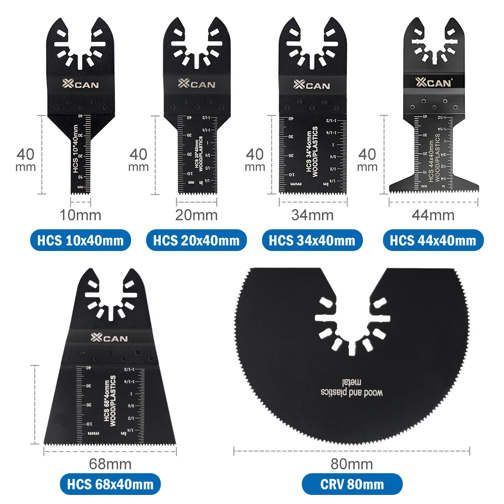 XCAN Multifunctional Saw Blade High Carbon Steel Woodworking Oscillating Saw Blade For Wood Plastic Metal Multitool Blade
