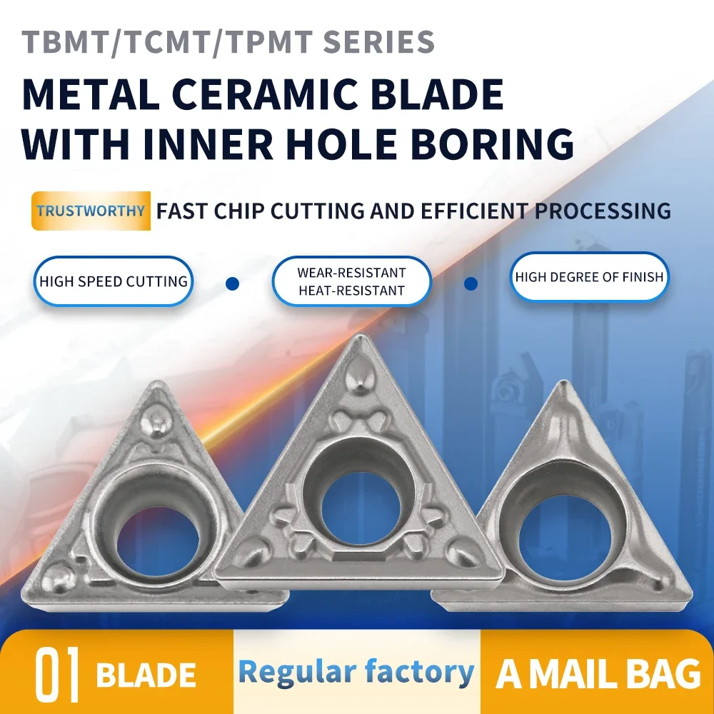 

TBMT060104 TCMT110204 TPMT110308 Ceramic CNC Inserts High Precision for Steel Stainless Aluminum Lathe Turning Tools‌