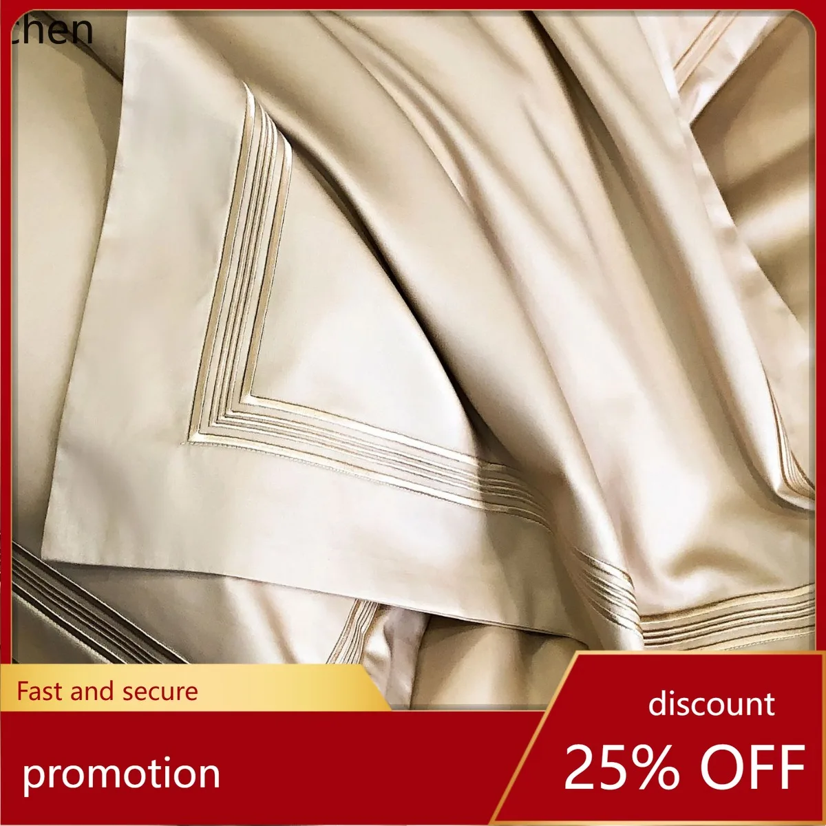 

H1 A Class 140 Thread Count Long-Staple Cotton Four-Piece Set, All-Cotton Bed Sheet and Duvet Cover, Embroidered Simple Bedding