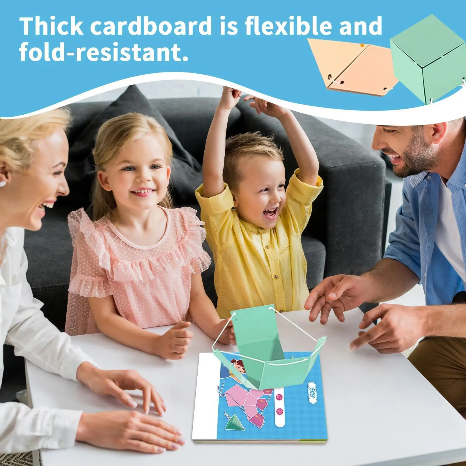 

Учебная книга с 3D-геометрией и тянущей веревкой, математический набор 3D-формы с 12 моделями, интерактивная игрушка, ручная работа для образования, математический центр