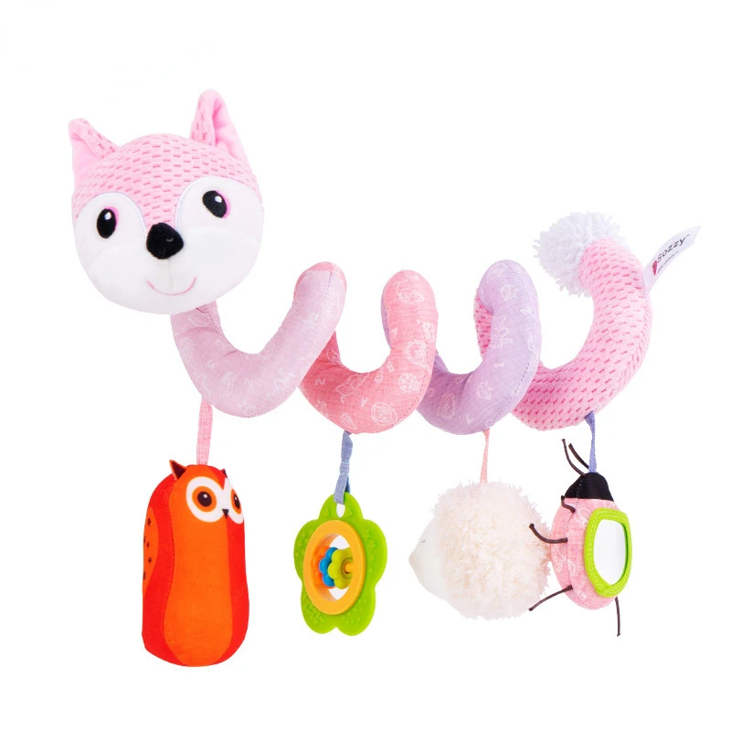 Baby Doll Music Pendant Soothing Baby Wind Chime Bed Wrapping Baby Cart Plush Pendant Car Cartoon Fox Hanging Bed Hanging Toy