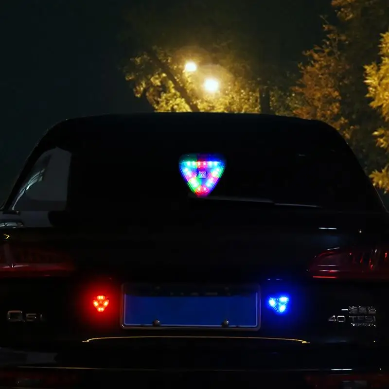 Motorcycle Warning Lights Solar Energy Car LED Warning Lights Waterproof Marker Lamp For Motorbike Rear Bumper Cruise Lamp