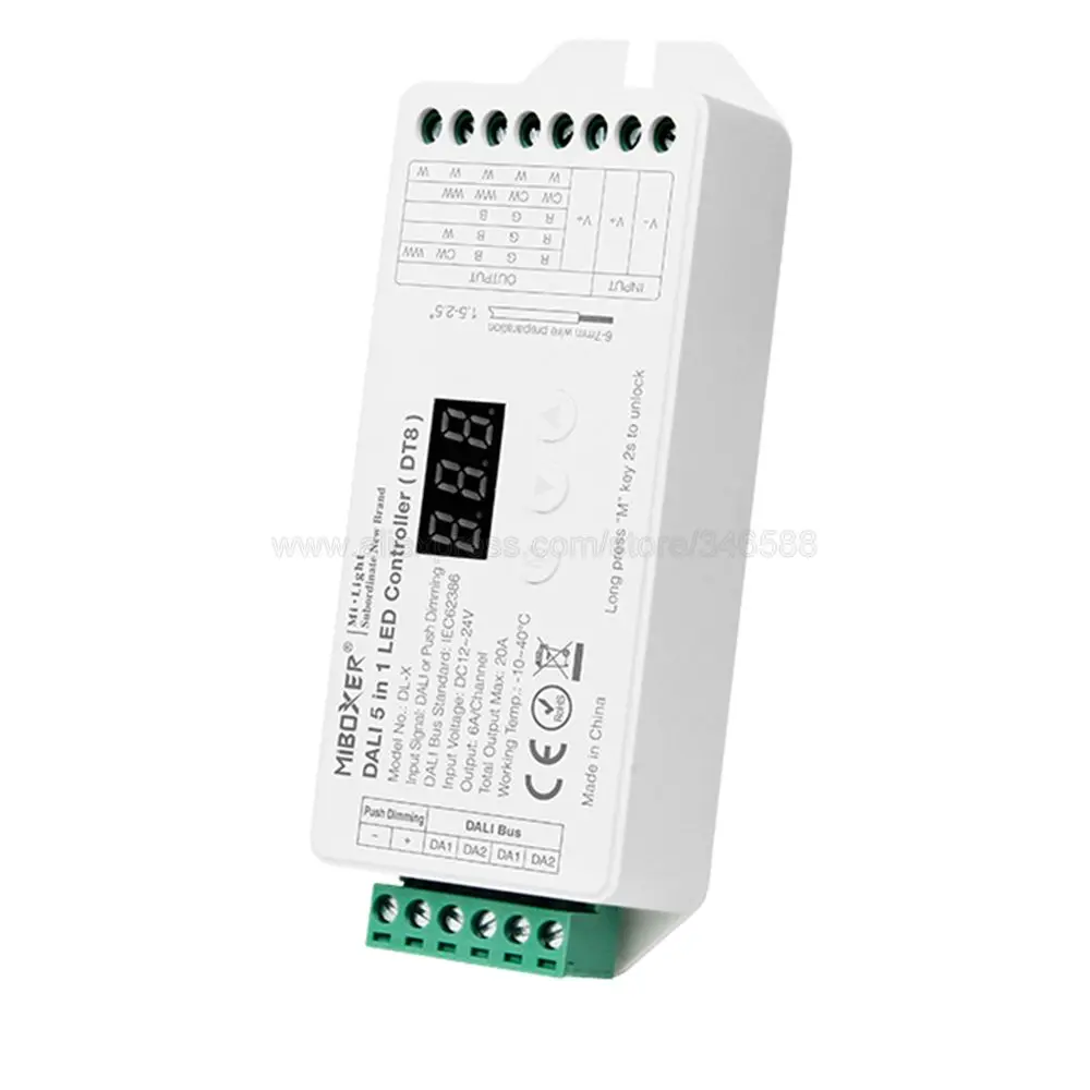 Miboxer DALI Dimming Control System(DT8) 86 touch panel DALI 5 in 1 LED Controller DALI Bus Power Supply DIN Rail for led lamps