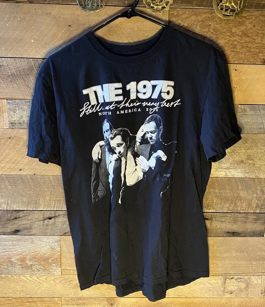 The 1975 Black Tour T Shirt Double Sided 2023 Size Large