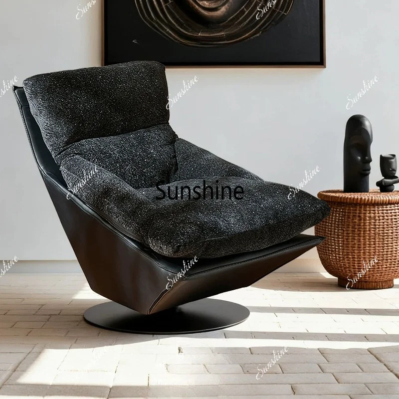 

Nordic single sofa chair simple modern leisure lazy sofa rotating chair