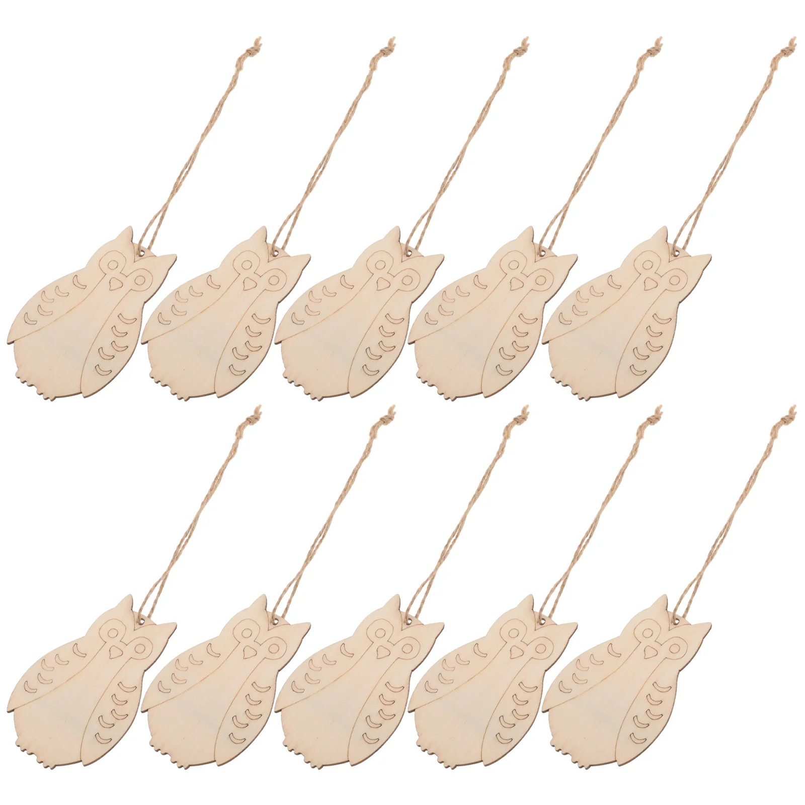 

30pcs Creative Wood Ornaments: Unfinished Owl Wooden Slices For Painting Diy Blank Craft Kits For Halloween Christmas Decor
