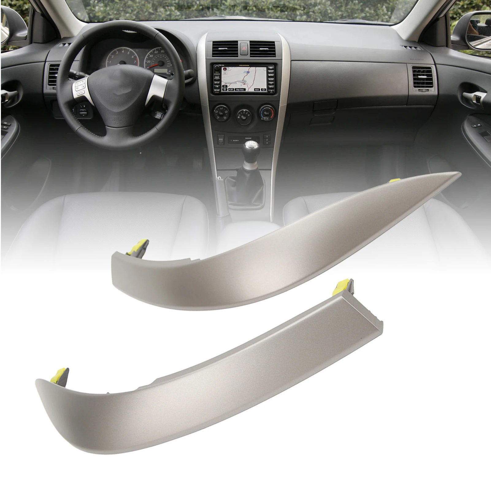 5543602330 5543502370 Central Dashboard Trim Strip Left Right For Toyota Corolla 2009-2013 Air Vent Pannel 1 Pair