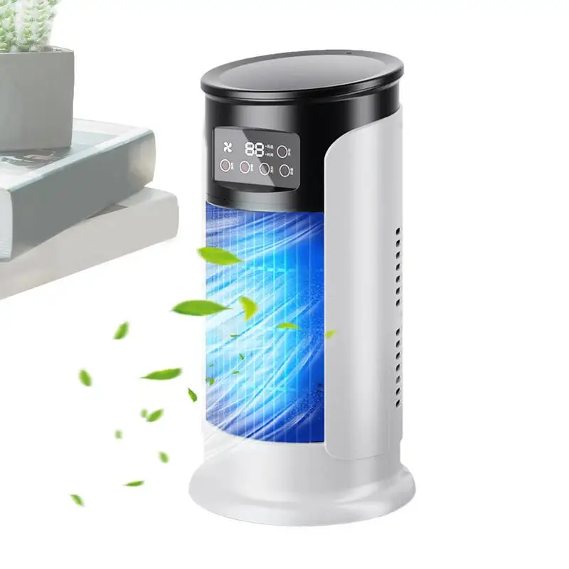 

Air Conditioning Fan Desktop Evaporative USB Air Cooler Fan Adjustable Speeds 300ml Water Tank Room Cooling Quiet Personal