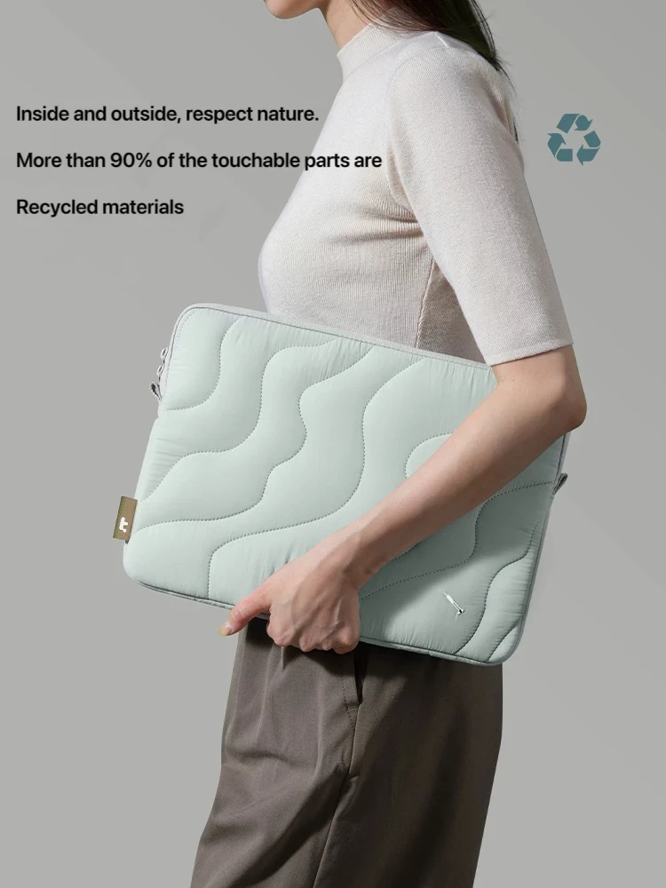 Bolsa interior con textura terrestre, bolsa para portátil, adecuada para Apple MacBook