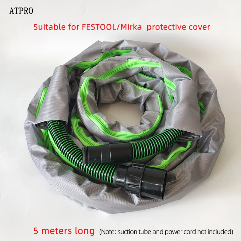 

5 Meters For FESTOOL Mirka Vacuum Tube Protective Cover Cloth Base Sandpaper Machine Sanding Machine Vacuum Bucket Protective