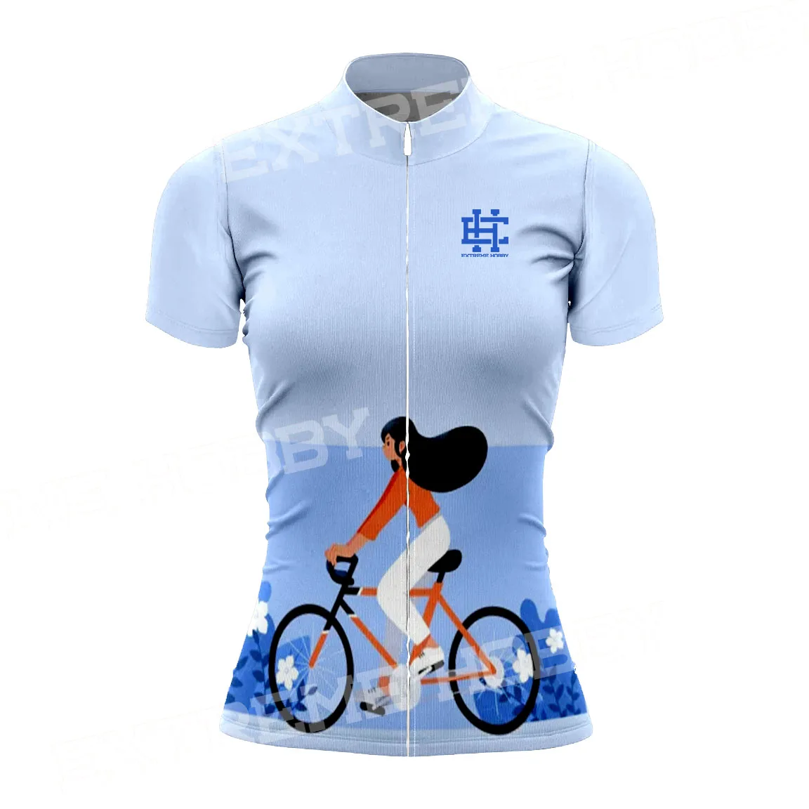 

EXTREME HOBBY Summer Women's Short Sleeve Breathable Quick Drying MTB T-shirt Ciclismo Outdoor Bicycle Cycling Suit Bike Jersey