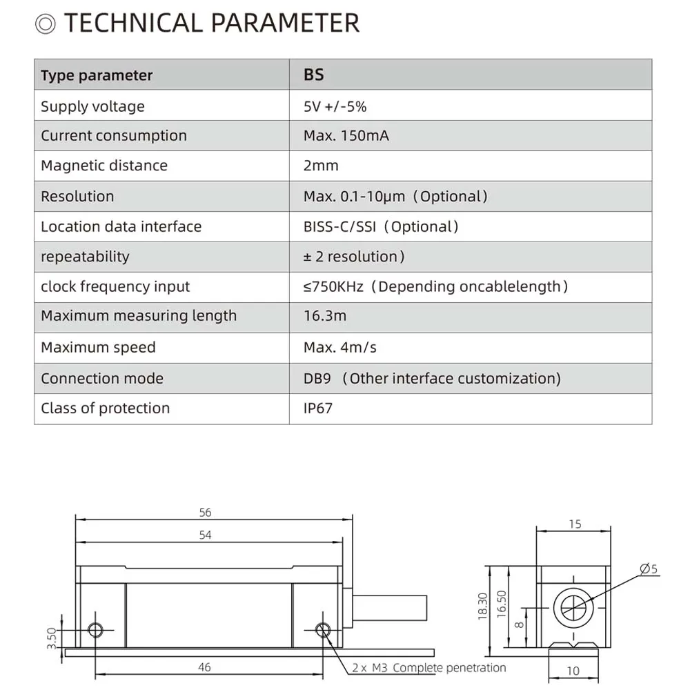 BS2B 0.1-10 micron High precision customizable absolute magnetic sensor