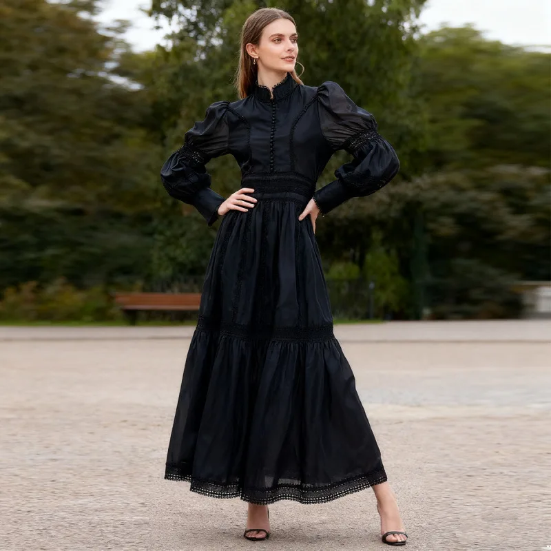 n Sweet Holiday New Sle Long Lace Trim Slim Fit Evening Dr Nine Colors High Waist Gown for Mid-aged Women