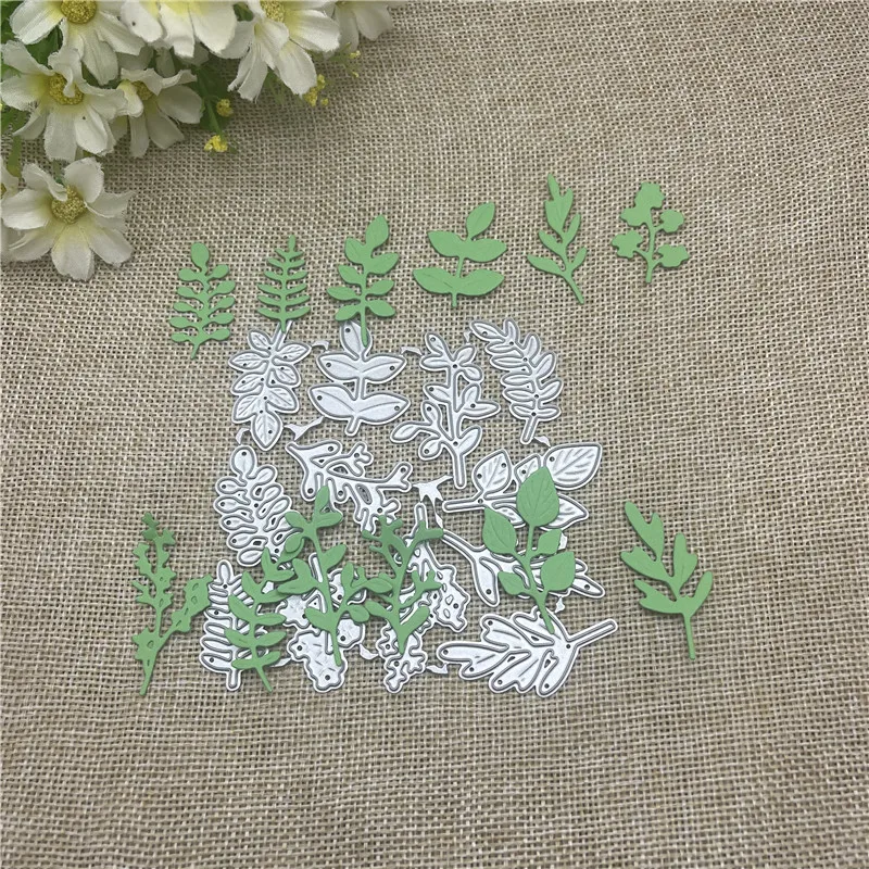 12-piece leaf Cards Dies Metal Cutting Dies Stencils For DIY Scrapbooking Decorative Embossing Handcraft Template