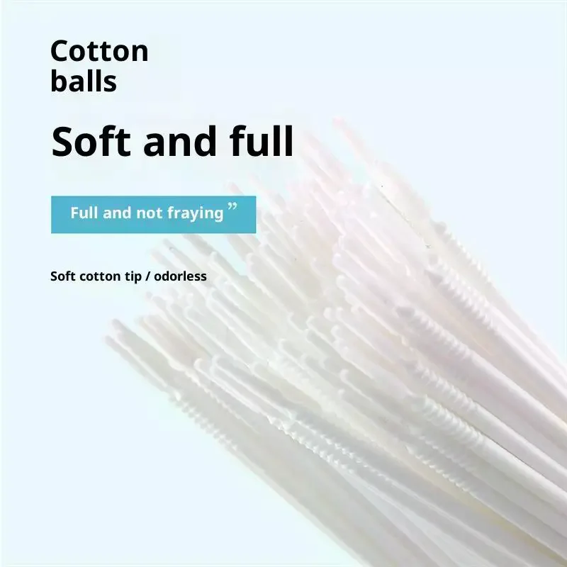 100 Stuks Wegwerp Micro Borstel Applicator Microswabs Voor Wimperverlenging Verwijderen Gereedschap, Mini Wattenstaafje Borstels Voor Make-Up