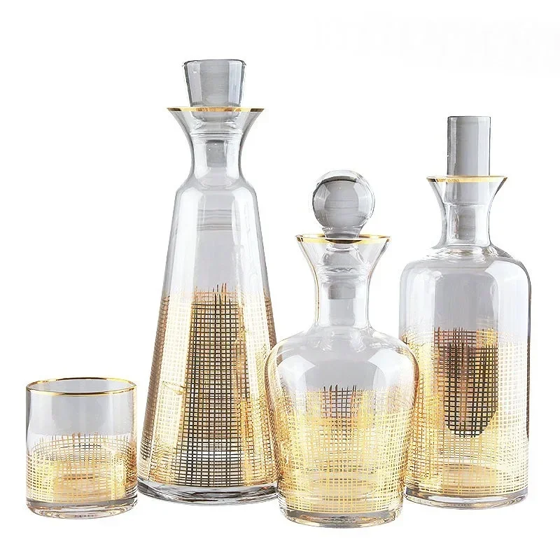 

Simple set light luxury windshield decanter model art trade ornament decanter