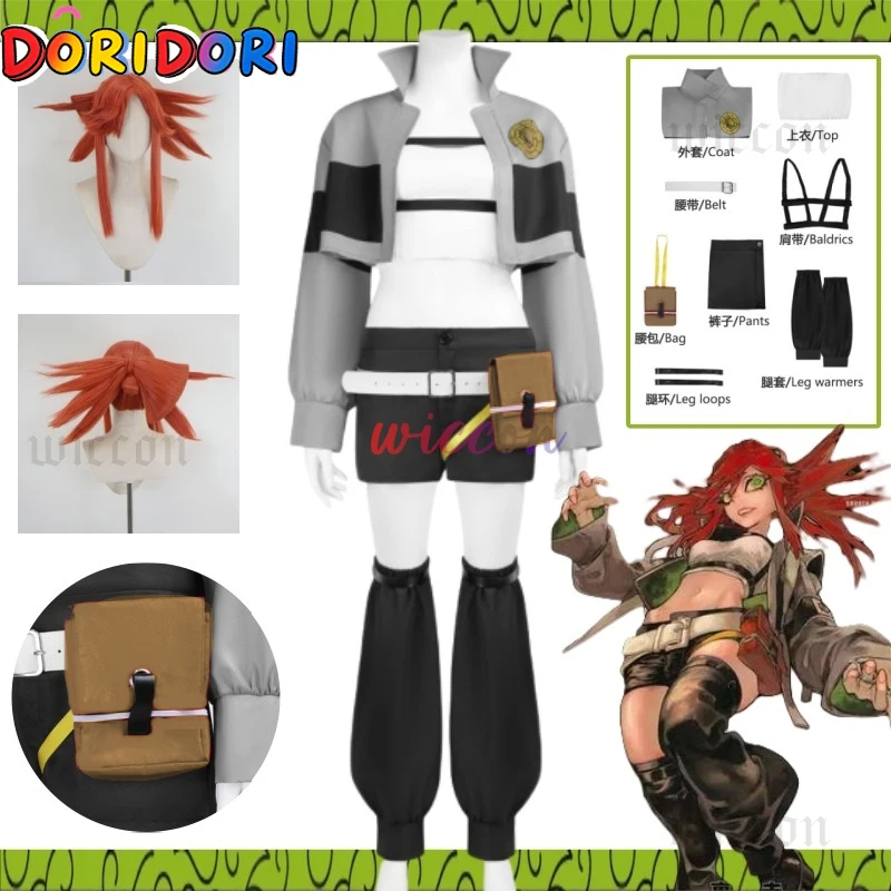 Anime Gachiakuta Riyo Reaper Cosplay Costume Uniform with Riyo Wig Akuta Cleaners Halloween Carnival Party Props Women Girls