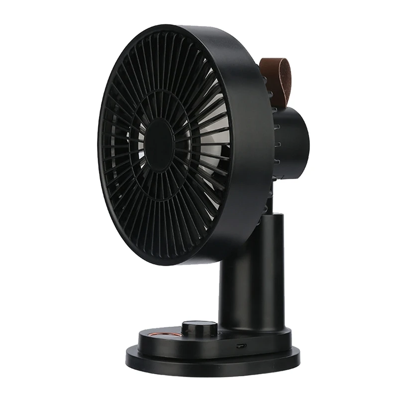 Desktop Small Fan Portable Charging Clip Type Shaking Head Electric Fan With Remote Control -Black