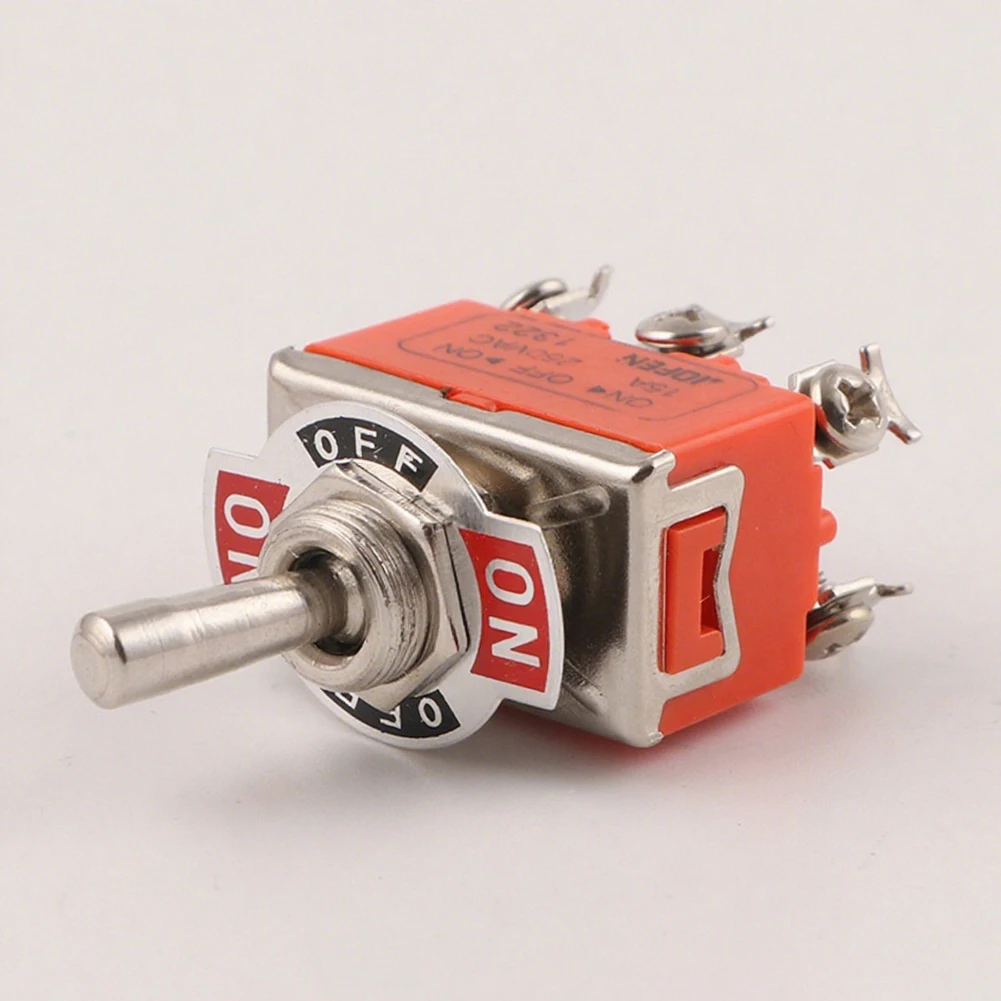 Power Control 12mm Hole Size 6 Pin Switch 3 Position Toggle Switch Appliance 3 Position Switch 15A Rated Current