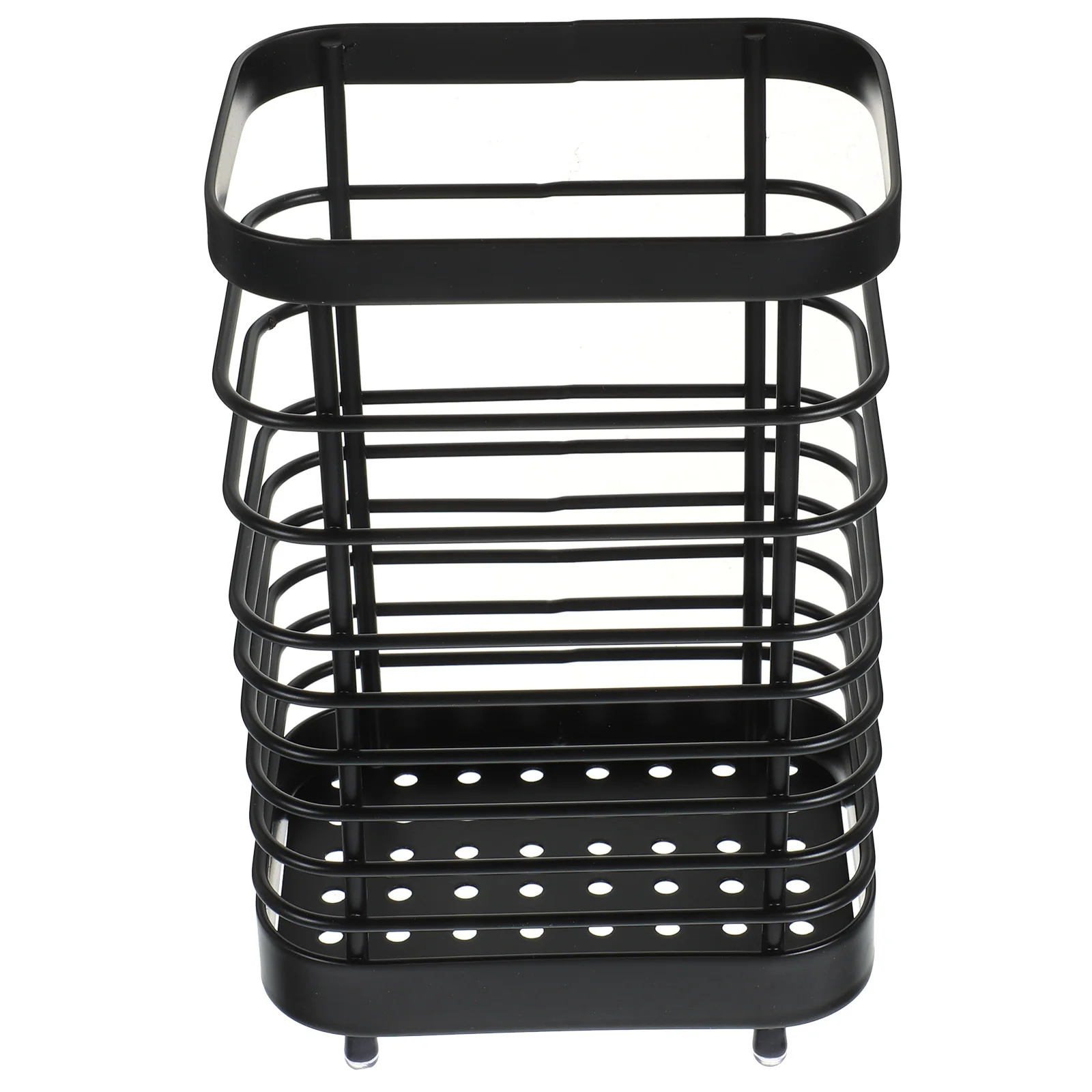 

Stainless Steel Chopstick Holder Large Black Desktop Utensil Container Kitchen Spoon Fork Draining Rack Storage Box