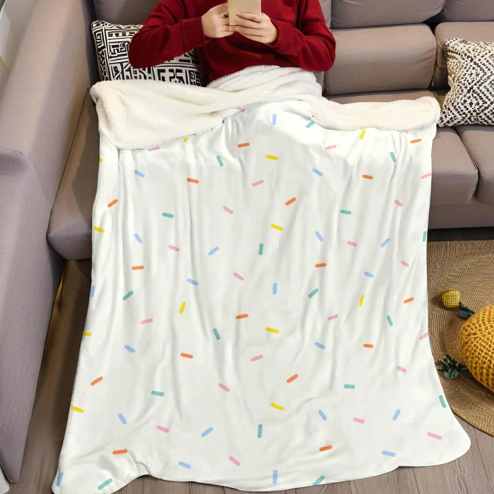 Cream Matcha Lattes Bows Lightweight Flannel Blanket Breathable Cozy Throw Blanket for Spring Summer Sofa Bed Air Conditioning