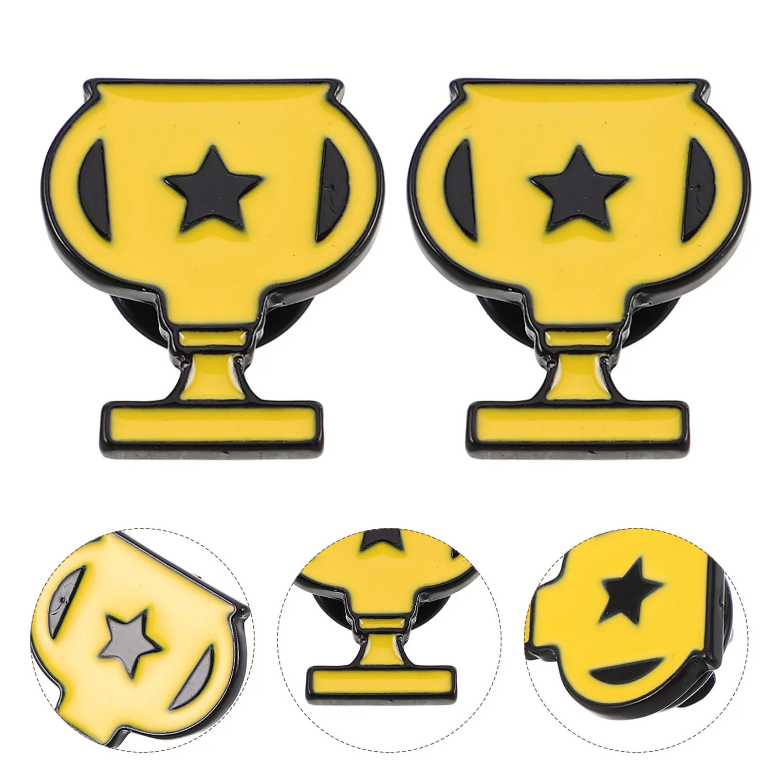 

6Pcs Trophy Brooch Pins Alloy Sport Enamel Lapel Accessories Versatile Stylish Casual Formal Wear Lightweight Durable Zinc Alloy