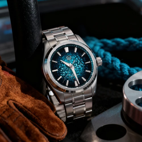 Imagen 2 del producto Watchdives WD0003C 38mm reloj para hombre VH31 barrido segundos movimiento de cuarzo zafiro hielo grieta Dial luminoso 10Bar relojes impermeables