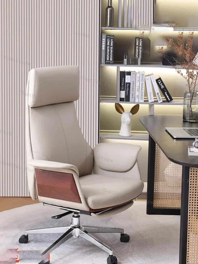 

Simplicity Leather Office Chair Sedentary Comfort Recliner Gaming Chair Shome Boss Clerk Illas De Oficina Office Furniture