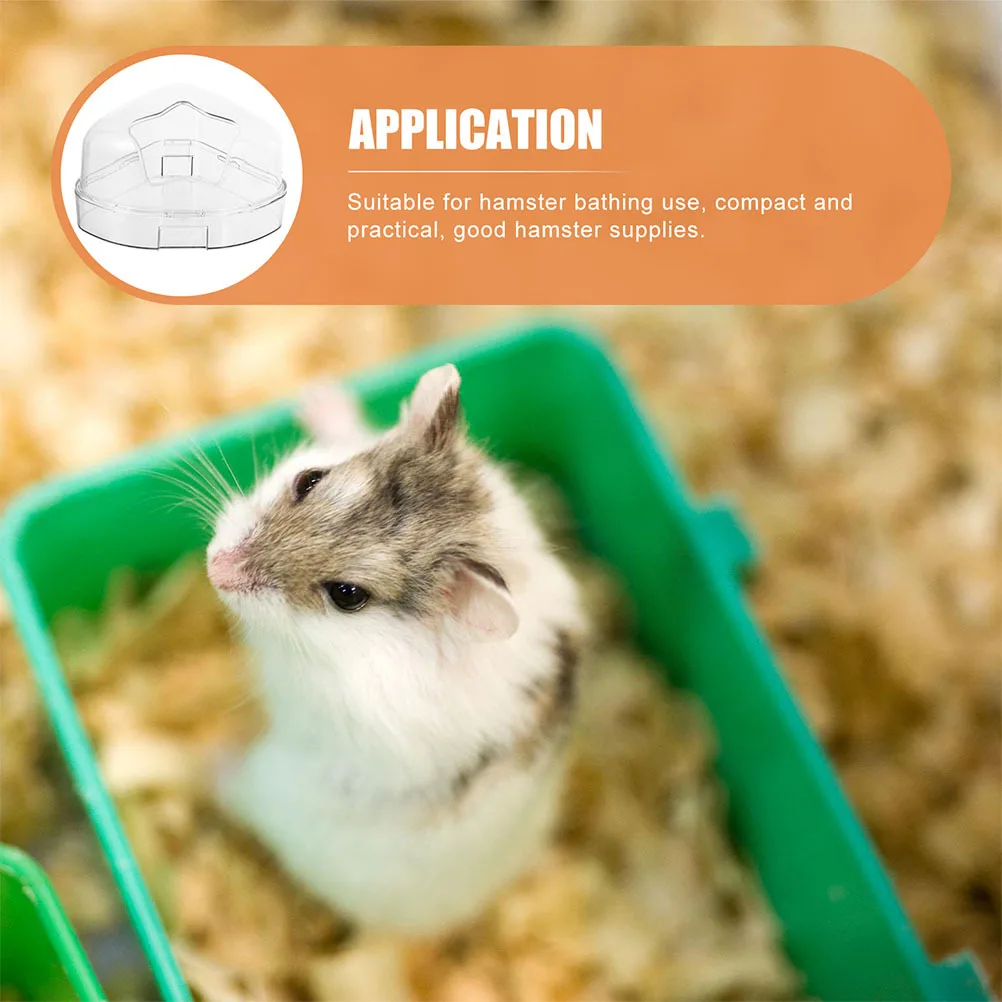 

Hamster Sand Bath Box Clear Large Capacity Small Pet Bathroom For Hamster Chinchilla Rat Guinea Pig Plastic Bathtub