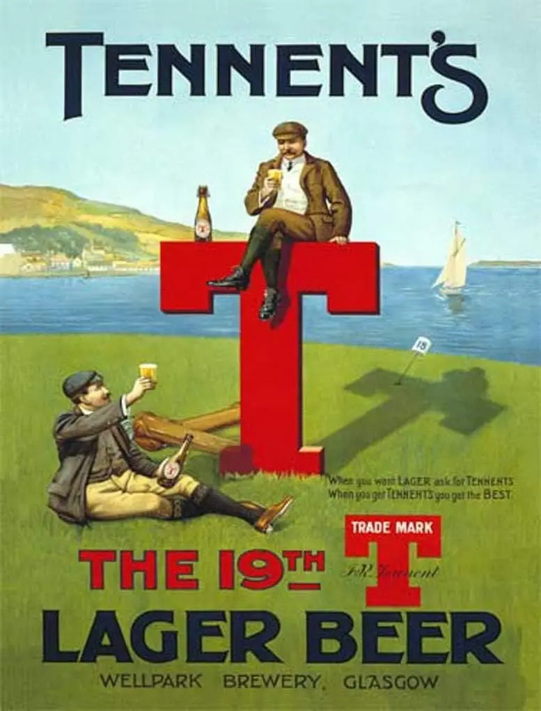 Metal Sign-Tennents Lager Beer Bier Retro Tin Sign Wall Home Coffee Decor-aluminum