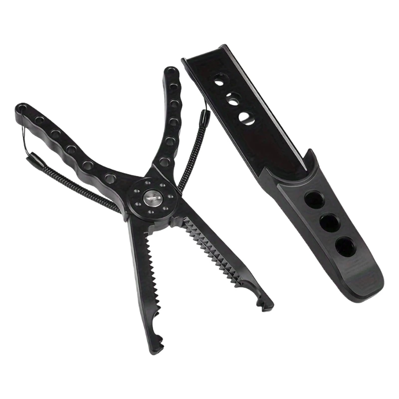 High-Index Plastic Fishing Pliers with Grip & Hook Removal Tool, Durable Catfish Gripper with Non-Slip Handle and Lanyard
