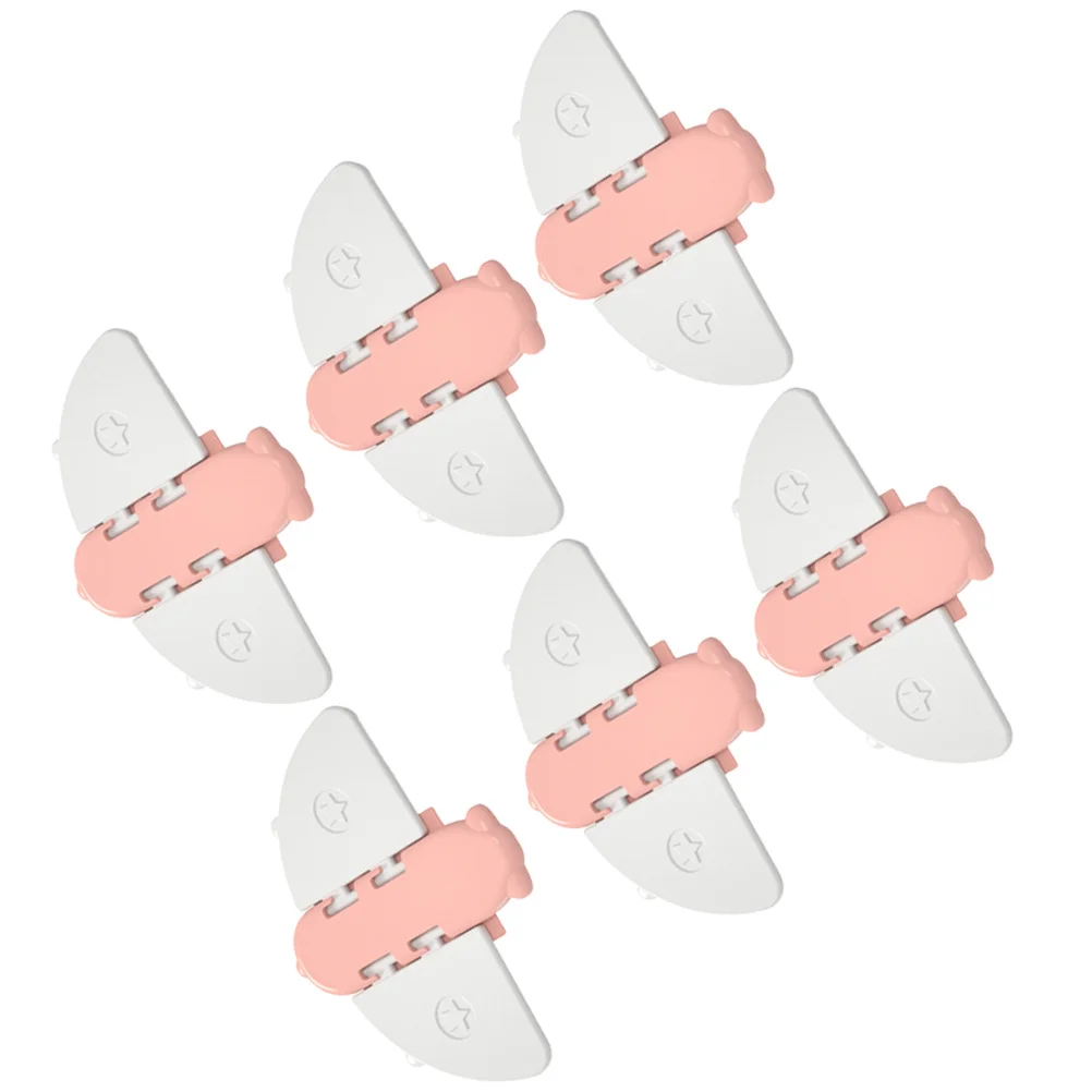 

6Pcs Safety Lock Buckle Sliding Glass Door Locks Baby Child Window Protection Secure Anti-Theft Sliding Window Lock Pink