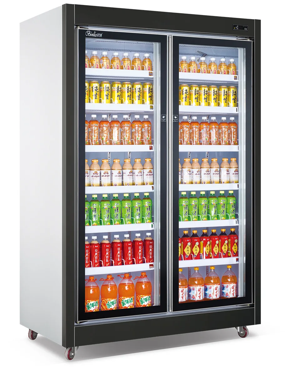 

Bingli Supermarket Convenience Store Beverage Display Two-Door Fresh Fruit Flower Preservation Cabinet Refrigeration Equipment